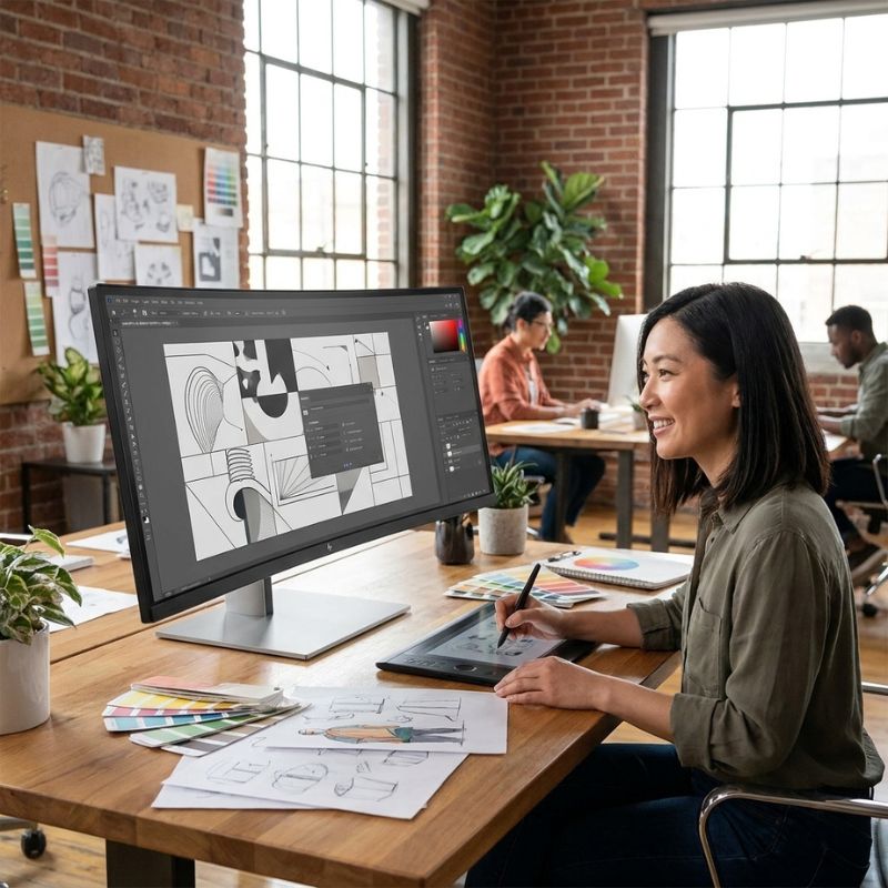 HP E45c G5 Monitor Curvo DQHD USB-C 45