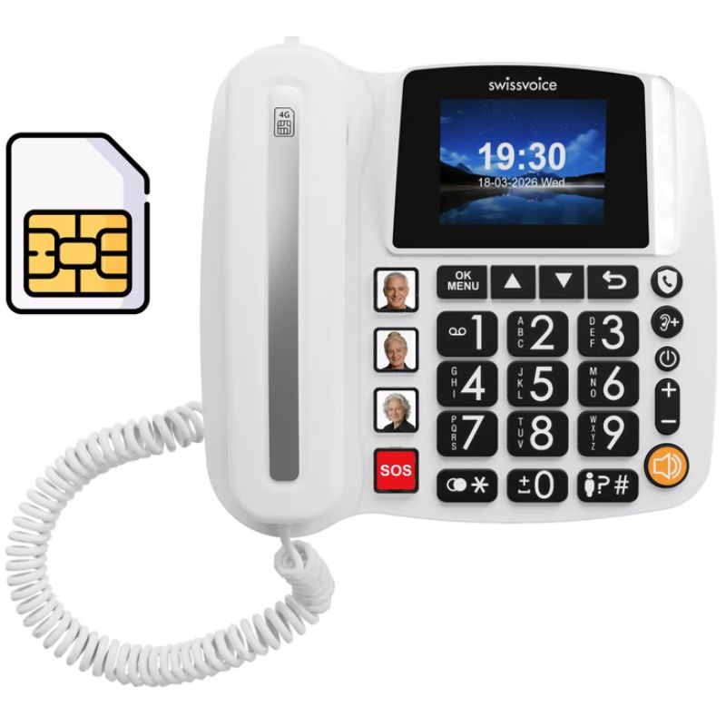 Telefone de mesa 4G para idosos sem linha fixa