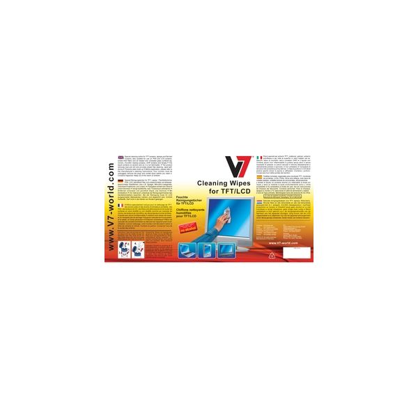 V7 - Toalhitas de limpeza para ecrãs