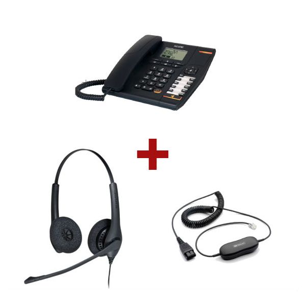 Alcatel Temporis 880 + Auricular Jabra Duo + Cabo de conexão