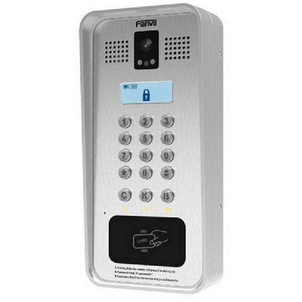 Fanvil I33V intercomunicador SIP com câmara HD integrada, design compacto e moderno