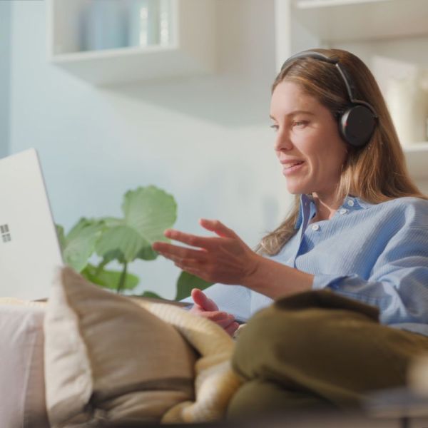 Jabra Evolve3 65 Flex MS folded headset for hybrid work