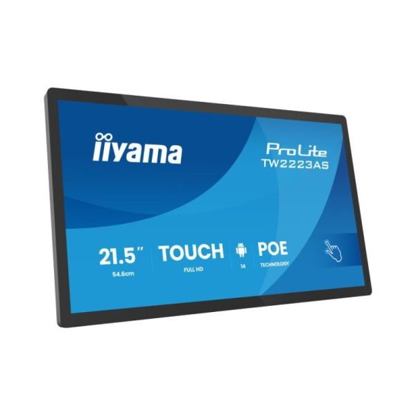 iiyama ProLite TW2223AS-B3P PoE Enabled Touch Panel for Digital Signage