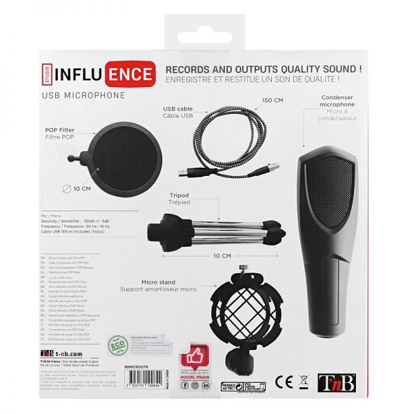 T’NB Influence – Microfone omnidirecional USB