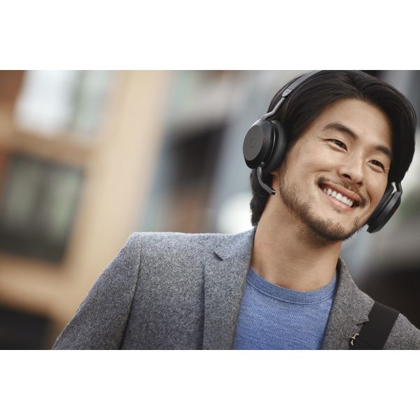 Jabra Evolve2 75 USB-C MS com suporte de carga