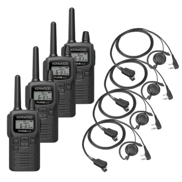 Pack 4x Kenwood PKT-300E + 4x Earloop Headset