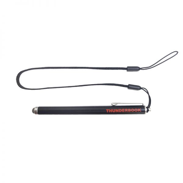 Caneta stylus capacitiva com cordão de segurança - Preto