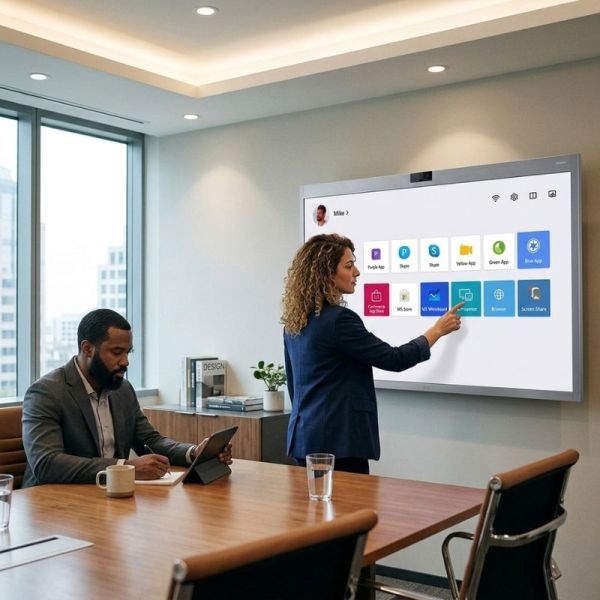 LG One:Quick Works 55CT5WN-B meeting room installation