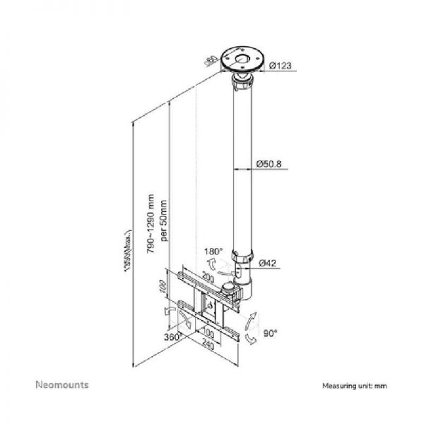 Neomounts Flat Screen Ceiling Mount