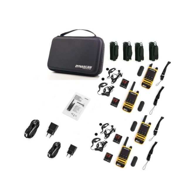 Pack cuarteto Dynascan P19 + 4 fundas con clip