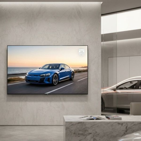 Philips Unite LED 7000 display in car showroom