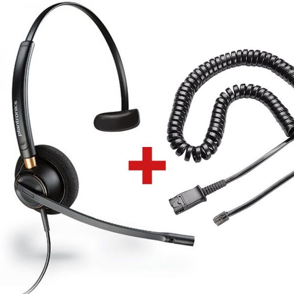 Plantronics Encore Pro 510 anti-ruído + cordão QD étiro