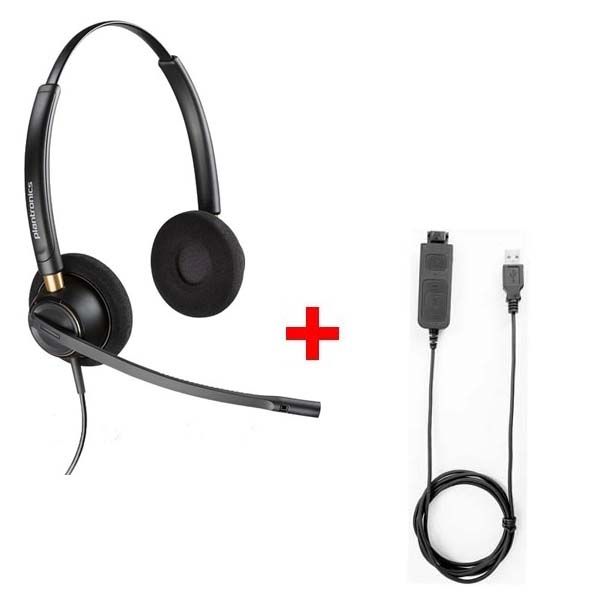 Pack: Plantronics Encore Pro HW520 + Cabo USB80