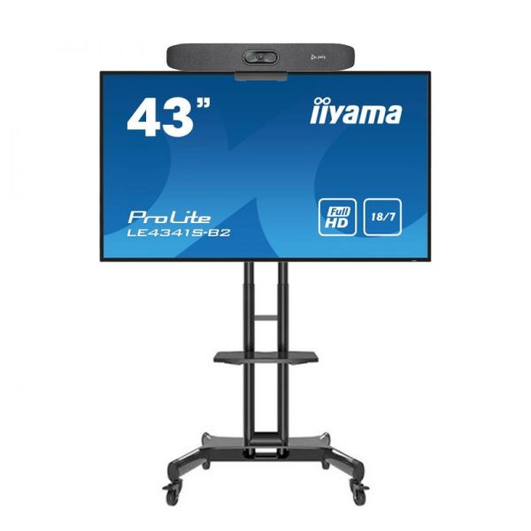 Pack Poly & iiyama - barra de vídeo Studio R30 + ecrã 43'' + suporte