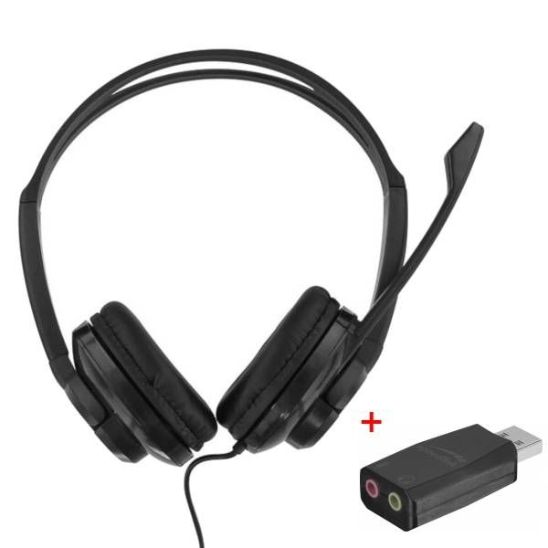 TnB HS-200 Auricular Duplo Jack com adaptador USB