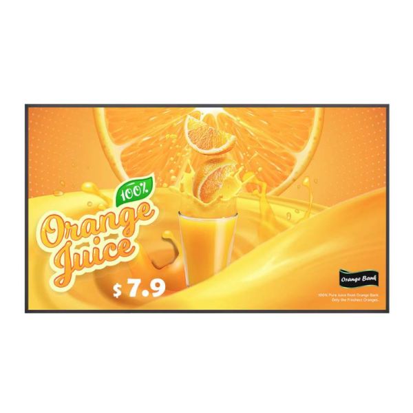 43 inch LG digital signage screen showing clear 4K visuals