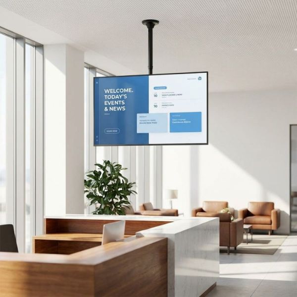 Samsung QBC 65 suspended signage setup