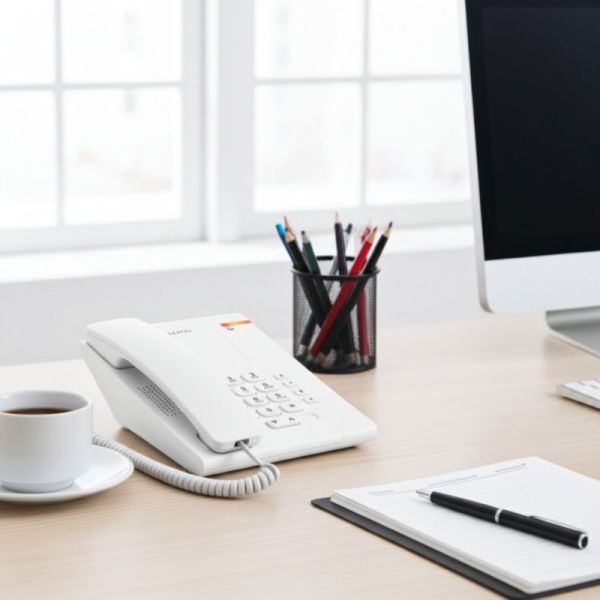 Alcatel Temporis 180 white corded desk phone