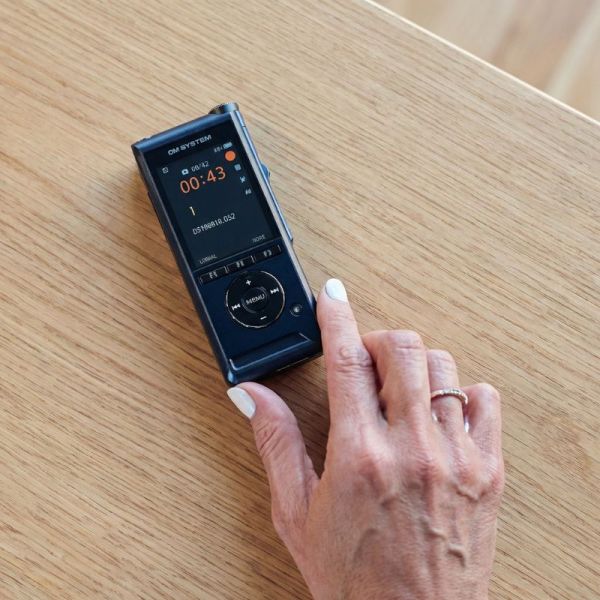 OM SYSTEM DS-9100 handheld voice recorder front view