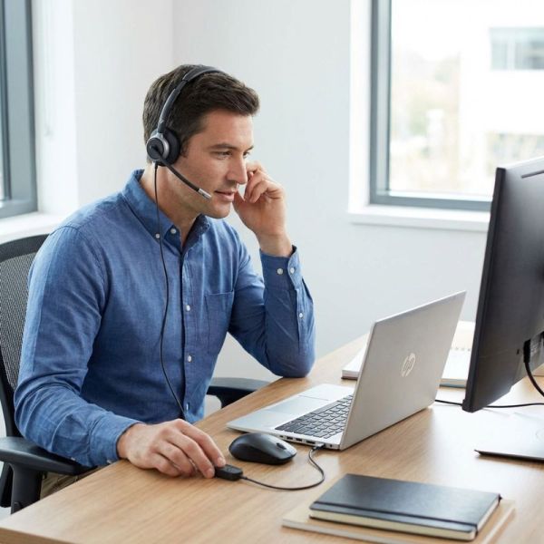 Poly Mission 615 noise reduction headset