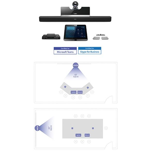 Yealink MVC500 Sistema sem fios para salas pequenas