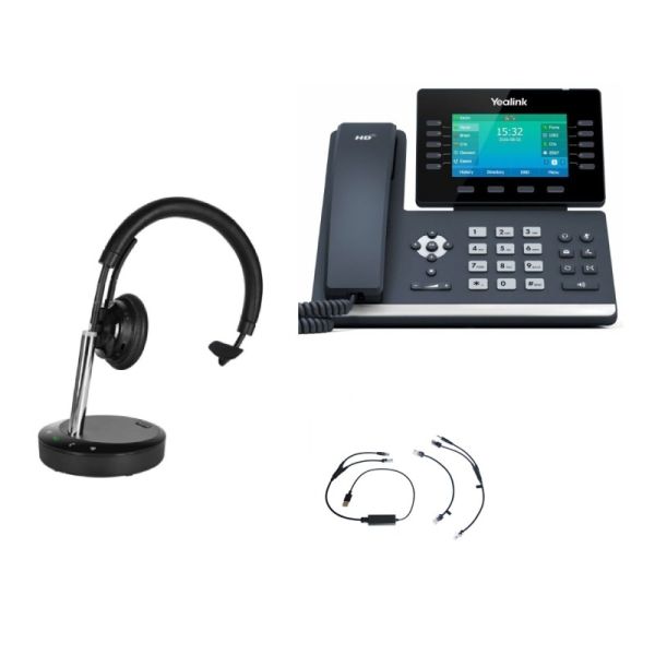 Pack Yealink T54W + descolgador eletrónico + Cleyver DECT Office