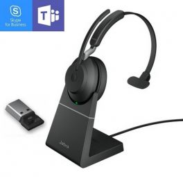 Jabra Evolve2 65 USB-A MS Mono com suporte de carga - Preto