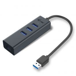 i-tec Metal U3METALG3HUB hub de interface USB 3.0 (3.1 Gen 1) Type-A 5000 Mbit/s Cinzento