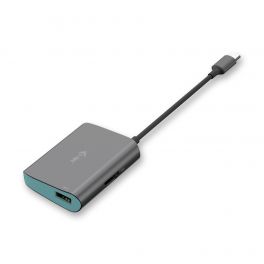 i-tec Metal C31METALHDMIHUB hub de interface USB 3.0 (3.1 Gen 1) Type-C 5000 Mbit/s Cinzento, Turquesa