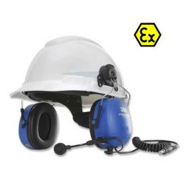 3M Peltor ATEX c/micro J11 32dB - Aplicação Capacete