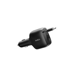 Belkin Car Charger 75W with Retractable Cable front view