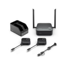 BenQ InstaShow WDC25 4K wireless presentation system with receiver and two sharing buttons