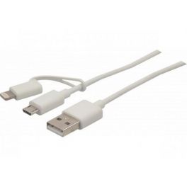 Cabo USB-A 2.0 Lightning + micro USB-B 1m