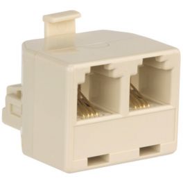 Acoplador Duplo RJ45 alojamento 2 saídas RJ45