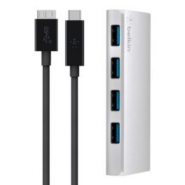 Hub 4 portas USB 3.0 + cabo USB-C Belkin