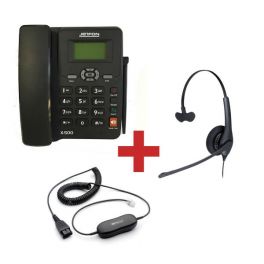 Jetfon X-500 + Auricular Jabra BIZ 1500 + Cabo de conexão