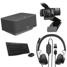 Pack Logitech Dock + C920E + Zone Wired + MK270
