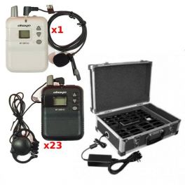 Mala de visitas guiadas de Okayo G2 - Mala com 23 receptores + 1 transmissor