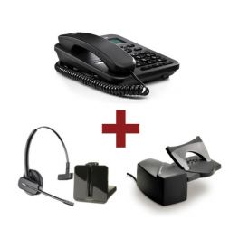 Motorola CT202 Preto + Auricular Plantronics CS540 + Atendedor