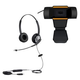 Cleyver HC65F PC Headset + webcam USB