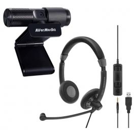 Sennheiser SC75 USB MS + Avermedia Live Streamer 313