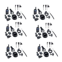 Pack de 6 Midland BR180 + 6 Kit auricular de contorno 2 pin Kenwood