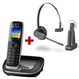 Panasonic KX-TGJ310 Preto + Plantronics C565