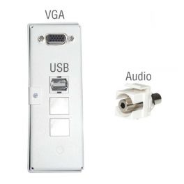 Caixa de conexão VGA + USB + Audio (mini jack 3,5) - Multiclass