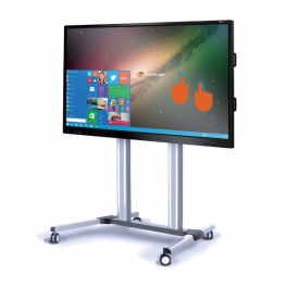 Suporte móvel alumínio para monitores MultiClass 55", 65" e 75"