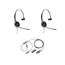 Pack 2 Plantronics EncorePro HW510 + Cabo Y de escuta dupla