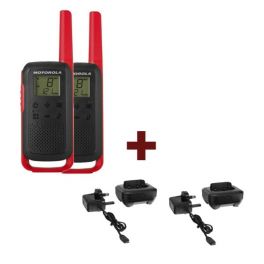 Pack Motorola T62 Vermelho + 2 bases de carga 