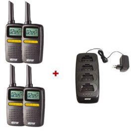 Pack de 4 walkie talkies CPS225 + 1 carregador múltiplo