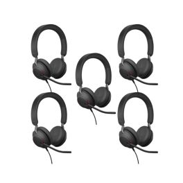 Pack de 5 Jabra Evolve2 40 USB-C/A MS Stereo SE para escritório