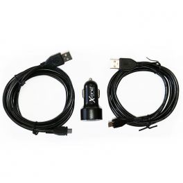 Pack cabos mini usb e carregador de carro duplo USB para Motorola T82 /T82EX/ T92